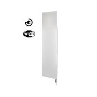 Radiator Sanicare Denso Met WiFi 180 x 40 cm Mat Wit Met Thermostaat Chroom Rechtsonder - thumbnail