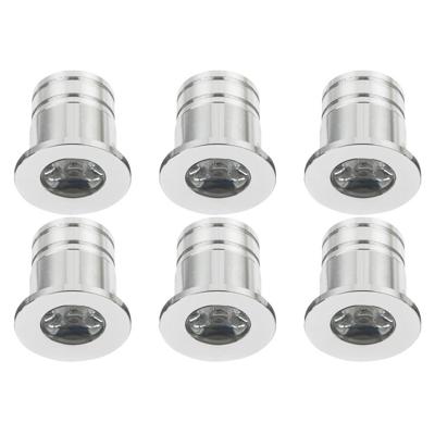 LED Veranda Spot Verlichting 6 Pack - Velvalux - 3W - Warm Wit 3000K - Inbouw - Dimbaar - Rond - Mat Zilver - Aluminium - Ø31mm