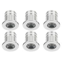 LED Veranda Spot Verlichting 6 Pack - Velvalux - 3W - Warm Wit 3000K - Inbouw - Dimbaar - Rond - Mat Zilver - Aluminium - Ø31mm - thumbnail