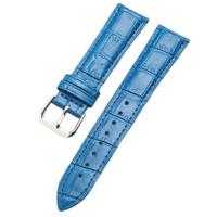 By Qubix - Compatible met Garmin Venu/Sq / Sq2 / 2 plus - Crocodile leren bandje - Blauw - Compatible Garmin bandje - Bandbreedte: 20mm - thumbnail