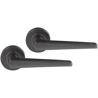 Differnz | Rotterdam deurkruk | rond rozet | gun metal