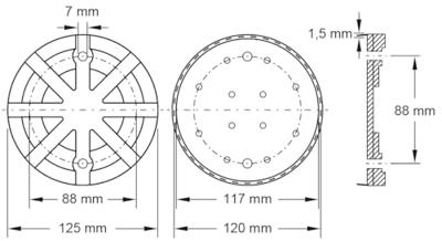 KS Tools 160.0466 Rubberen schijf (Ø x h) 125 mm x 24 mm