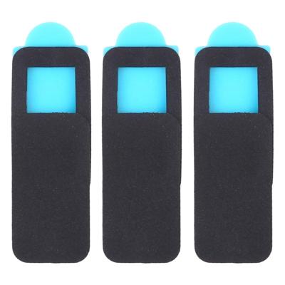 3 STKS universele ultradun ontwerp rechthoek WebCam cover camera cover voor desktop laptop Tablet telefoons (zwart)