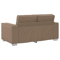 Loveseat 120 cm kunstleer cappuccinokleurig - thumbnail