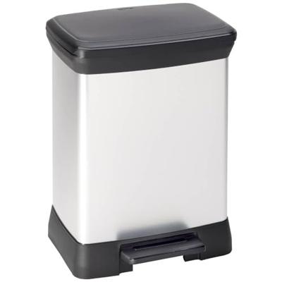 Curver DECO Bin 240642 Afvalbak 30 l (b x h x d) 390 x 510 x 290 mm Zilver, Zwart 1 stuk(s) Curver DECO Bin 240642 Afvalbak 30 l (b x h x d) 390 x 510 x 290 mm Zilver, Zwart 1 stuk(s)