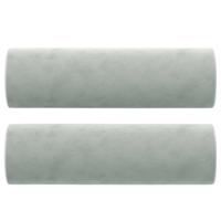 VidaXL Sierkussens 2 st 15x50 cm fluweel lichtgrijs - thumbnail