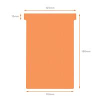 Nobo T-planbordkaarten index 4, ft 180 x 124 mm, oranje - thumbnail