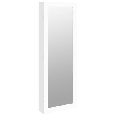 VidaXL Sieradenkast met spiegel wandgemonteerd 37,5x10x106 cm wit VidaXL Sieradenkast met spiegel wandgemonteerd 37,5x10x106 cm wit