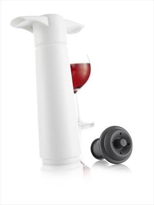 Vacu Vin wine saver zwart met 2 doppen - thumbnail