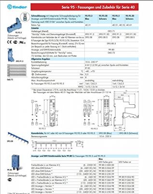 Finder 095.71 Beugelhouder Zilver 1 stuk(s)