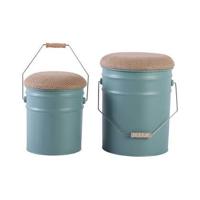 Leitmotiv Stool Set Buckets Grayed Jade - thumbnail