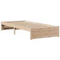 Bedframe met hoofdbord massief grenenhout 90x200 cm - thumbnail