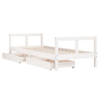 Kinderbedframe met lades 80x200 cm massief grenenhout - thumbnail