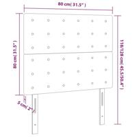 Hoofdbord LED 80x5x118/128 cm stof lichtgrijs - thumbnail