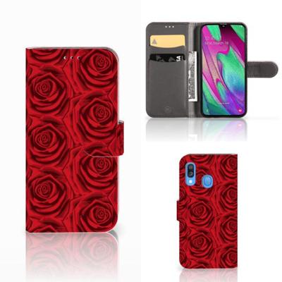 Samsung Galaxy A40 Hoesje Red Roses Samsung Galaxy A40 Hoesje Red Roses