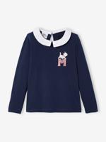 Meisjesshirt met lange mouwen Disney® Marie de Aristokatten marineblauw - thumbnail