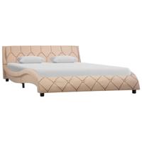 vidaXL Bedframe kunstleer cappuccino 140x200 cm - thumbnail
