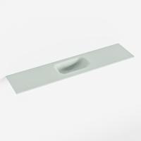 MONDIAZ EDEN Greey solid surface inleg wastafel voor toiletmeubel 100cm. Positie wasbak midden - thumbnail