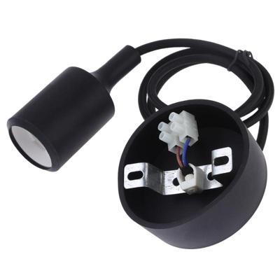 E27 lamp houder DIY plafond kroonluchter gloeilampen schroef silicone base socket kabel lengte: 1M (zwart)