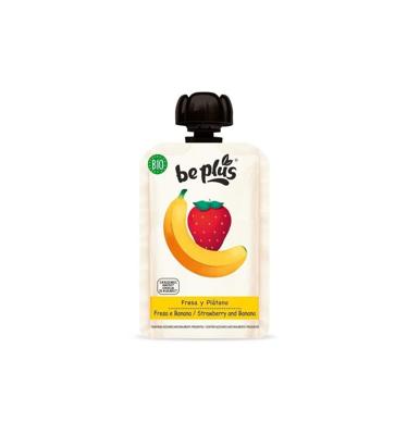 Be Plus Knijpfruit Strawberry & Banana