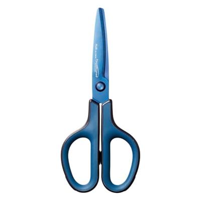 Plus FitCut Curve PREMIUM schaar, 17,5 cm, titanium bladen, blauw, op blister