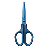 Plus FitCut Curve PREMIUM schaar, 17,5 cm, titanium bladen, blauw, op blister - thumbnail