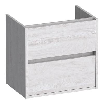 Brauer Adore - Onderkast Ondiep - 60 cm - met 2 Softclose Lades Greeploos en 1 Sifon Uitsparing - Forest Seashell