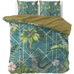 Sleeptime Indulge - Palm Wood Dekbedovertrek Katoen - Groen | OP=OP! - 240 x 220