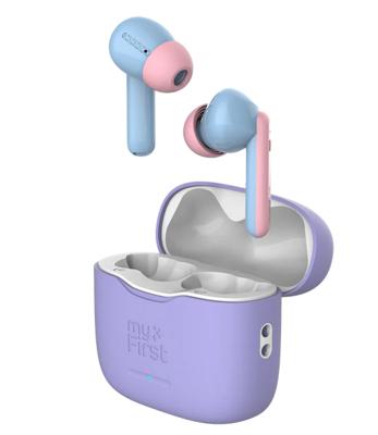 myFirst CareBuds - 's werelds eerste echte draadloze stereo oordopjes voor jongens meisjes veilige oordopjes hoofdtelefoon voor kinderen met slimme transparantie Easy Touch Control 85dB Max volume