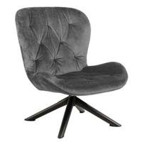 Bendt Fauteuil 'Olle' Velvet, kleur Dark Grey - thumbnail