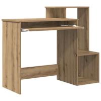 Bureau met plank Artisan Eiken 106 x 40 x 88.5 cm Bewerkt hout - thumbnail