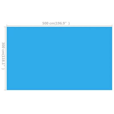 VidaXL Zwembadhoes rechthoekig 500x300 cm pe blauw