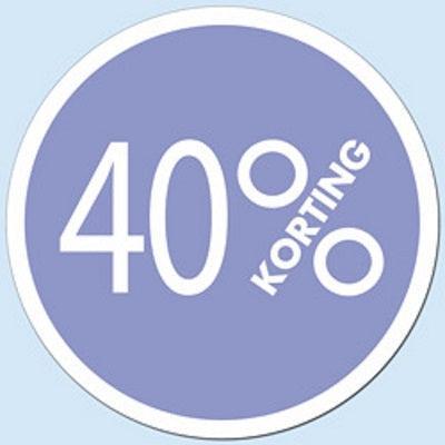 Raambiljet cirkel 40 % kleur lila