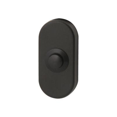 Hardbrass Beldrukker ovaal - puurzwart Hardbrass Beldrukker ovaal - puurzwart