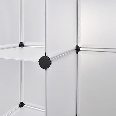 VidaXL Modulaire kast met 18 compartimenten wit 37 x 146 x 180,5 cm