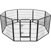 Topmast Puppyren Premium Zwart Gecoat - 640 cm | 100 cm hoog - thumbnail