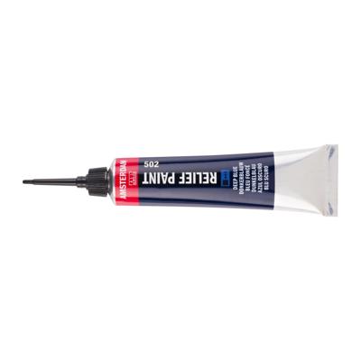 Royal Talens Amsterdam Reliëf Verf Tube 20 ml - Donkerblauw 502