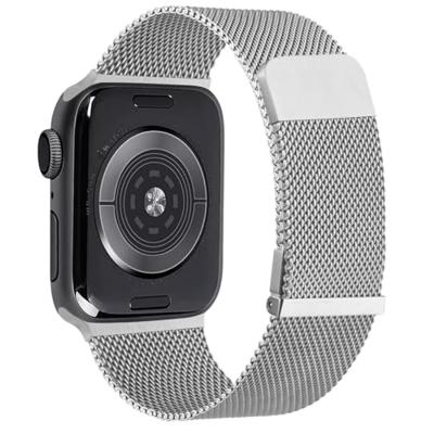 Milanese band - Zilver - Extra sterke magneet - Geschikt voor Apple Watch 44mm / 45mm / 46mm / 49mm Milanese band - Zilver - Extra sterke magneet - Geschikt voor Apple Watch 44mm / 45mm / 46mm / 49mm