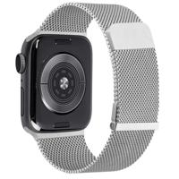 Milanese band - Zilver - Extra sterke magneet - Geschikt voor Apple Watch 44mm / 45mm / 46mm / 49mm - thumbnail