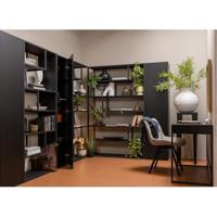 WOOOD Opbergkast 'Teun' 188 x 44cm, kleur Zwart - thumbnail