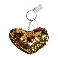 Sleutelhanger Hart met Pailletten - thumbnail