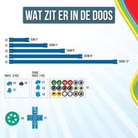 Clics Spaghetteez noodle the pup flexibele bouwstaafjes, 34dlg. - thumbnail