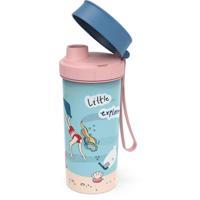 Rotho Memory Kids Schoolbeker To Go Kids Explorer 400 ml Blauw/Roze - thumbnail