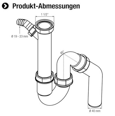 Cornat Sifon Spoelbak 6/4X40Mm (402) - T353004R Cornat Sifon Spoelbak 6/4X40Mm (402) - T353004R