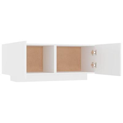 VidaXL Nachtkastje 100x35x40 cm bewerkt hout wit