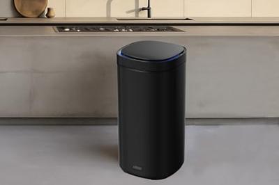 Afvalbak desq sensor 50 liter rvs zwart