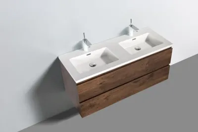 Onderkast badkamermeubel mat donker eiken 120x50x48cm