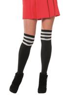 Cheerleader sokken zwart/wit - thumbnail