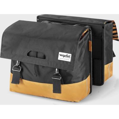 UrbanProof urban proof dubbele fietstas zwart/geel 40l