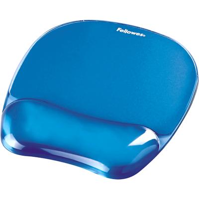 Fellowes Crystals Gel muismat met polssteun, blauw